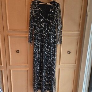 Sequin Black Evening Gown
